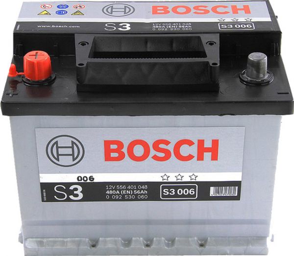 Акумулятор 56Ah-12v BOSCH (S3006) (242x175x190),L,EN480