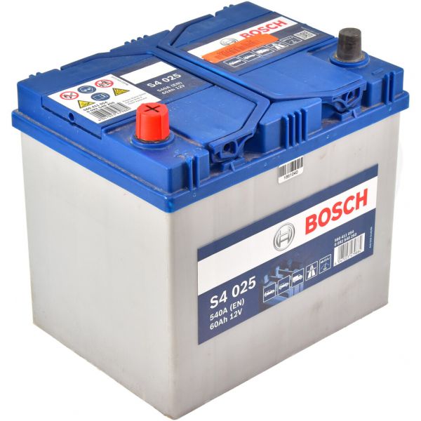 Акумулятор 60Ah-12v BOSCH (S4025) (232x173x225),L,EN540 Азія