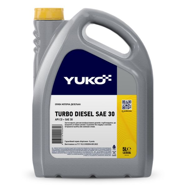 Олива моторна Turbo Diesel SAE 30 Yuko - 5 л каністра