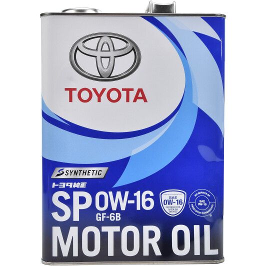 Олива Toyota Synthetic Motor Oil SP/GF6B, 0W-16 (Japan), 4л. 08880-14405