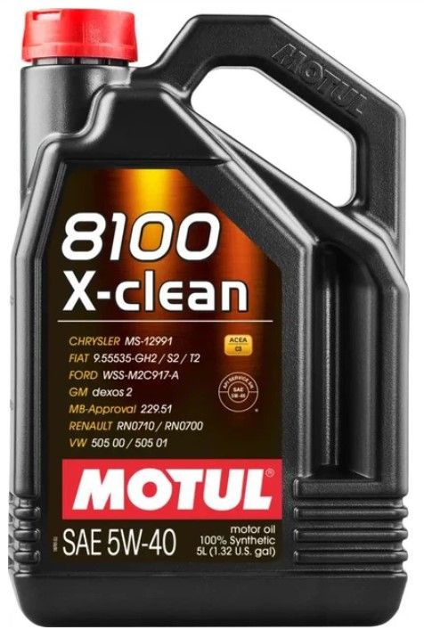 Олива Motul 8100 X-clean 5W-40, 5л. 102051