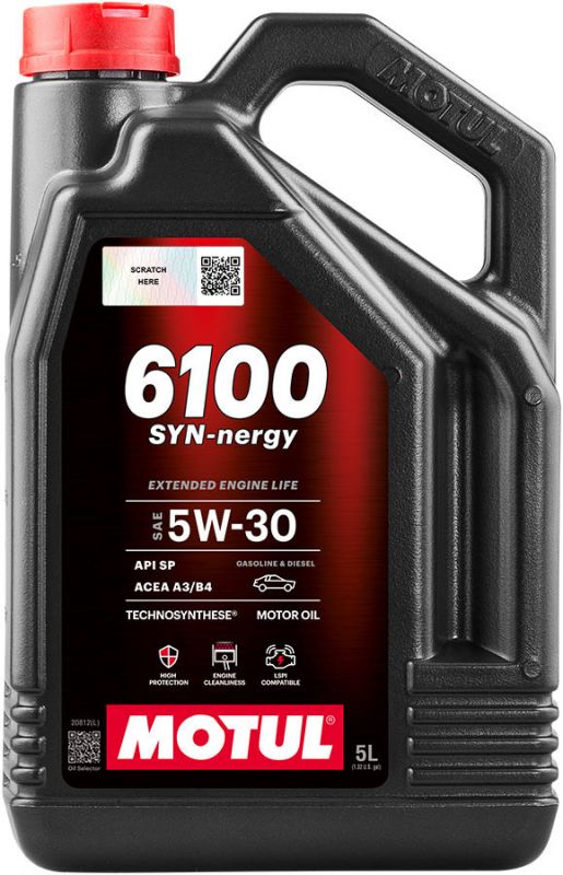 Олива Motul 6100 SYN-NERGY Technosynthese 5W-30, 5л. 113145