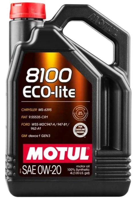 Олива Motul 8100 Eco-lite 0W-20, 4л. 108535