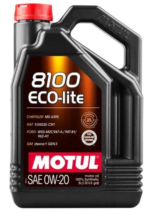 Олива Motul 8100 Eco-lite 0W-20, 5л. 108536