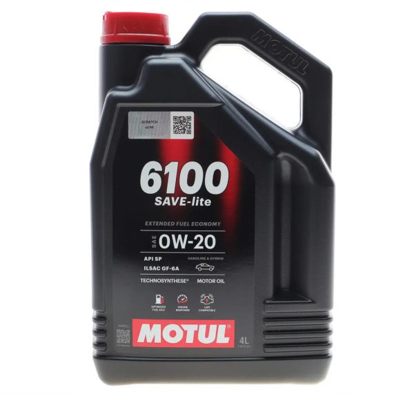 Олива Motul 6100 SAVE-LITE 0W-20 Technosynthese, 4л. 113136