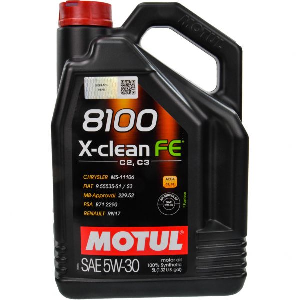 Олива Motul 8100 X-clean FE 5W-30, 5л. 112781