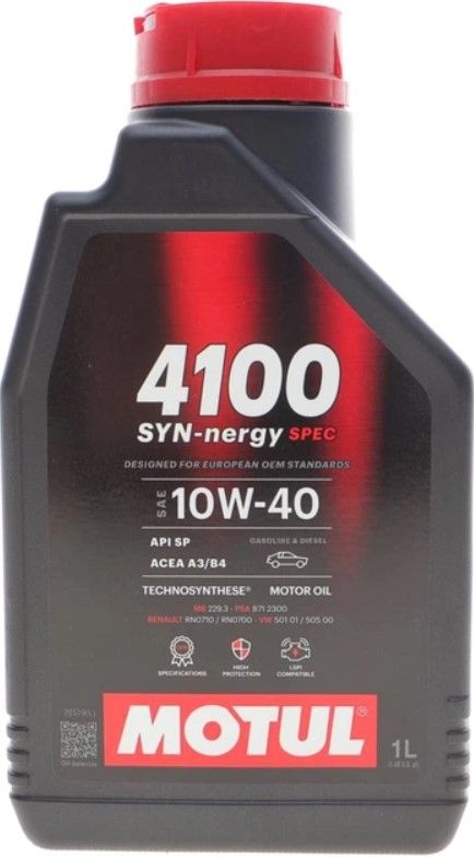 Олива Motul 4100 Syn-nergy Spec 10W-40, 1л. 112890