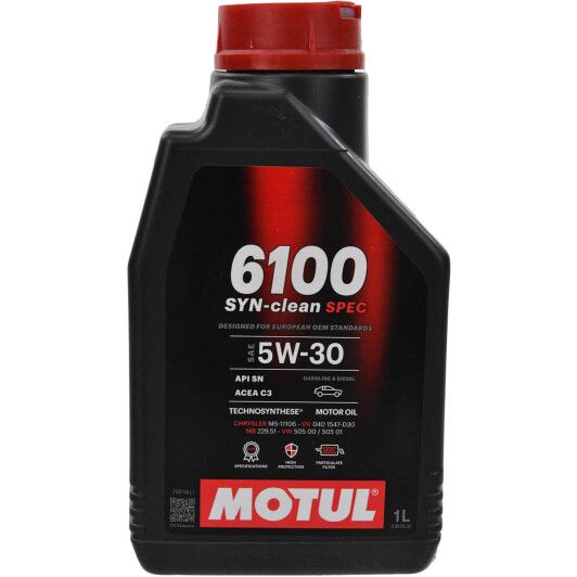 Олива Motul 6100 SYN-CLEAN Spec 5W-30 Technosynthese, 1л. 113153