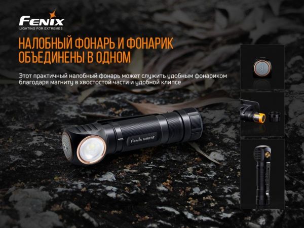 Ліхтар налобний Fenix HM61R + Складний ніж Ruike S22 Зелений