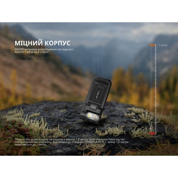 Ліхтар ручний Fenix SW05R-UV LED чорний