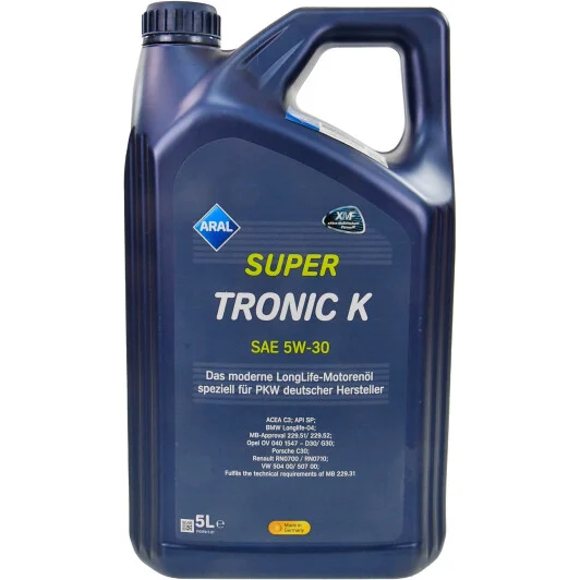 Олива Aral SuperTronic K 5W-30, 5л. 15F477