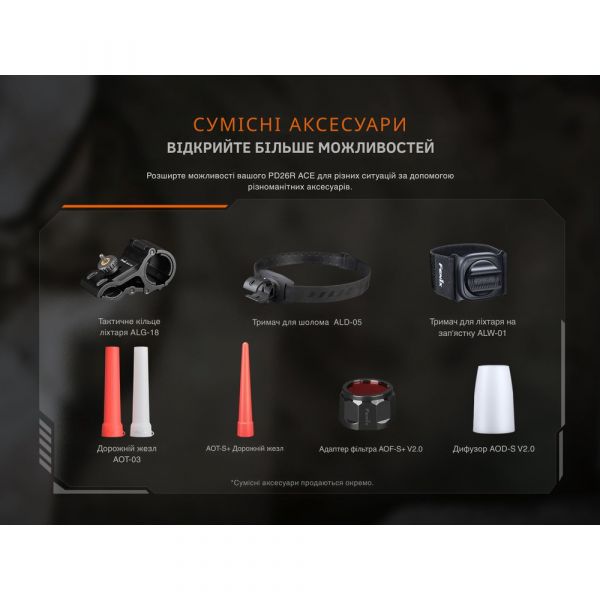 Ліхтар тактичний кишеньковий Fenix PD26R ACE 1300 лм