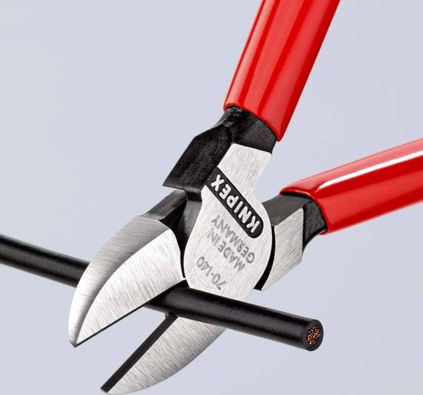 Кусачки бокові (бокорізи), діаметр 4,0мм, 140мм KNIPEX 70 01 140, фосфатовані