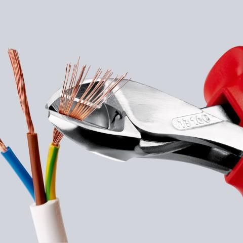 Кусачки бокові (бокорізи) компактні X-Cut Ø12,0мм, 160мм KNIPEX 73 02 160, фосфатовані