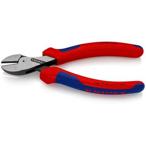 Кусачки бокові (бокорізи) компактні X-Cut Ø12,0мм, 160мм KNIPEX 73 02 160, фосфатовані