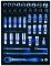 Набір інструментів для візка 259 одиниць в ложементах