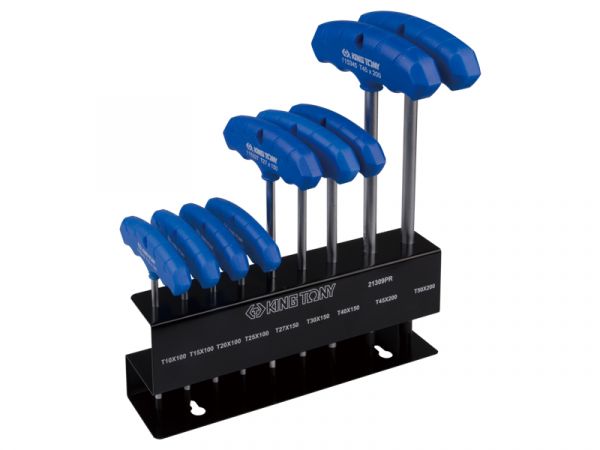 Набор Torx 9 одиниць (Т10-Т50) Т-подібні подовжені (уп.9) на металевій пвдставці