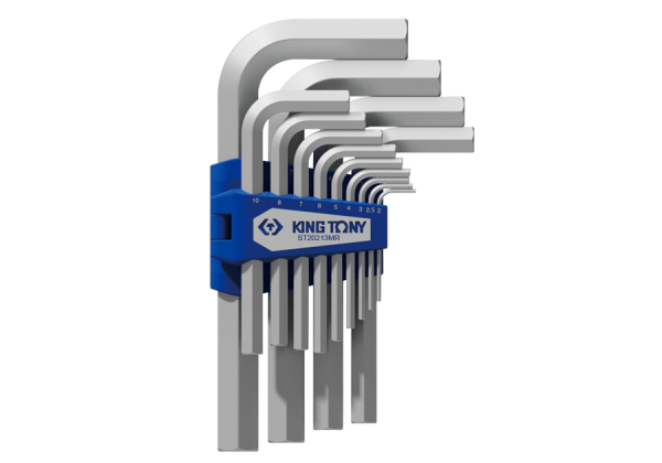 Набір ключів Г-подібних 13 одиниць (02-19мм) KING TONY в холдері