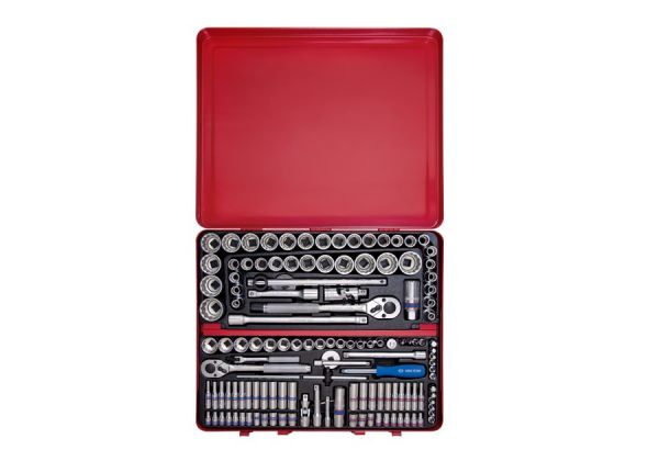 Набір інструментів 135 одиниць 1/2"-3/8"-1/4" (уп.1) в металевому кейсі