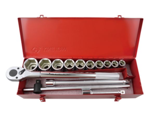 Набір головок 3/4" 22-50 мм 14 одиниць з принаддям в металевому кейсі