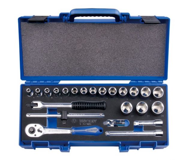Набір головок торцевих 3/8" 6мм-24мм (23пр.) з принаддям в пластиковому кейсі