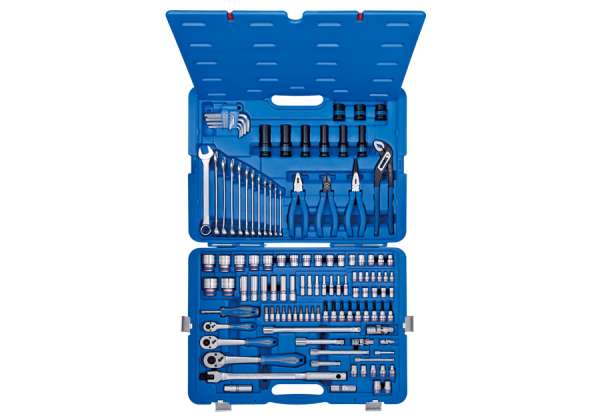 Набір інструментів 119 одиниць 1/2"-3/8"-1/4" в пластиковому кейсі (уп.1)