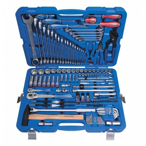 Набір інструментів 128 одиниць 1/4"+1/2" в пластиковому кейсі KING TONY