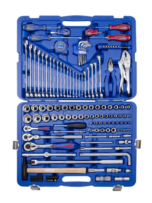 Набір інструментів 143 одиниць 1/4"+1/2" в пластиковому кейсі