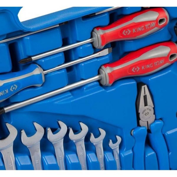 Набір інструментів 77 одиниць 1/4"+1/2" в пластиковому кейсі