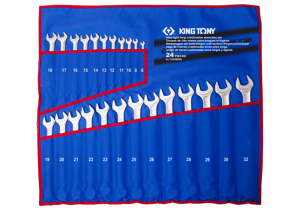 Набір ключів комбінованих , подовжених ( 6-32мм) 24 одиниць в чохолі із терилену