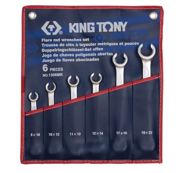 Набір ключів ріжкових силових 6 одиниць (уп.1) в чохолі із терилену