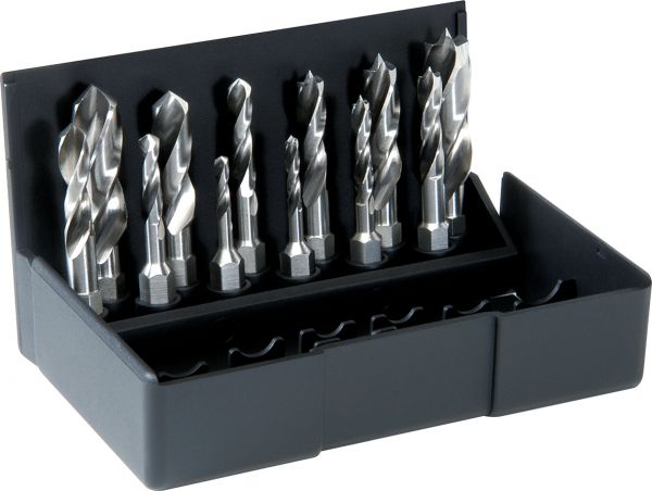 Набір свердлових біт, 1-10 мм, 19 предметів, пластиковий кейс VOLKEL