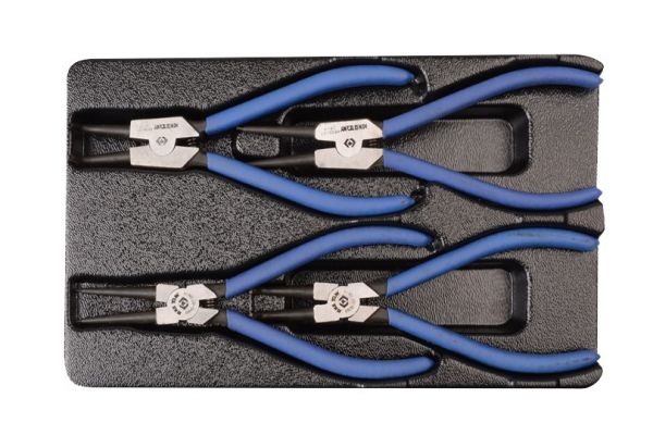 Комплект шарнірно-губцевого інструменту в лотку 4 одиниць