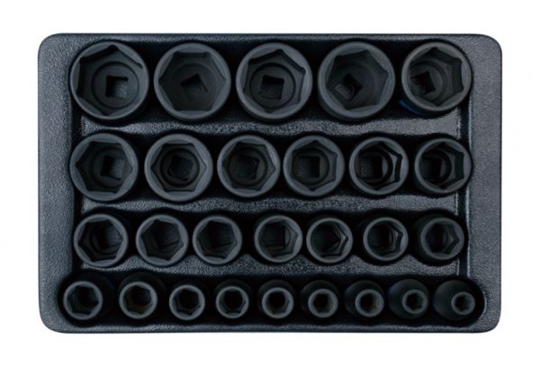 Набір ударних головок (8-36 мм) 1/2" 27 одиниць в ложементі