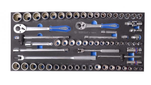 Набір торцевих головок 1/2" з принаддям ложемент, 37 одиниць