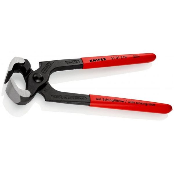 Кусачки-молоток (кліщі) для підковування коней, 25,5мм KNIPEX 55 00 300, фосфатовані