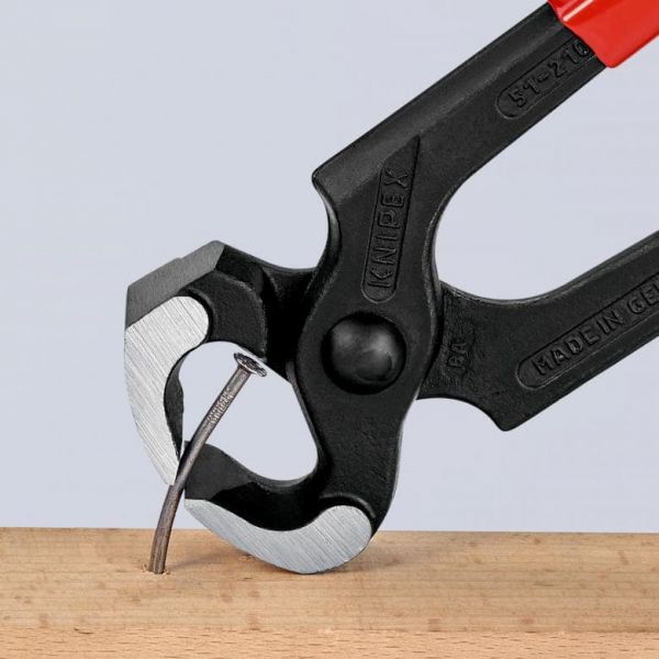 Кусачки-молоток (кліщі) для підковування коней, 25,5мм KNIPEX 55 00 300, фосфатовані