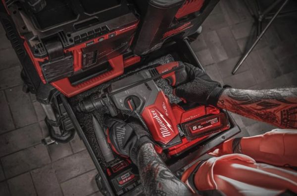 Перфоратор акумуляторний SDS-PLUS MILWAUKEE, M18 ONEFHX-0X, 2,5Дж (каркас, патрон FIXTEC 13мм, HDкейс)