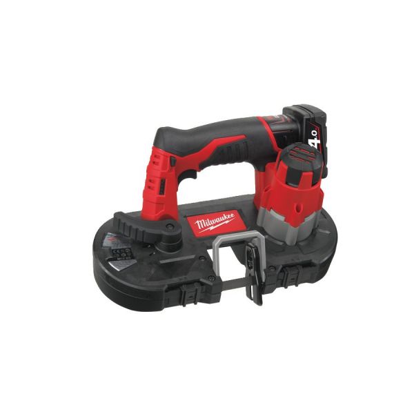 Пила стрічкова акумуляторна MILWAUKEE, M12 BS-402C (зарядний пристрій С12 С, 2 акумулятори М12 В4 4Ач, полотно, кейс)