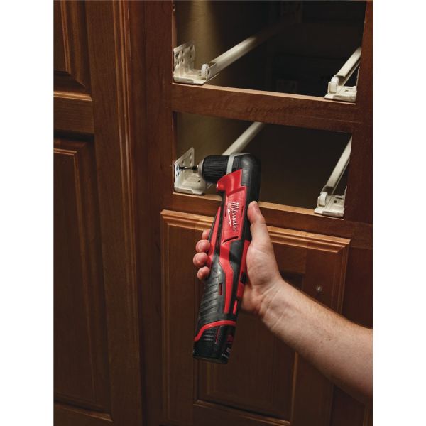 Дриль кутова акумуляторна, об. мом. 12 Нм, MILWAUKEE C12 RAD-202В 4933441215 (+ заряд.пристрій, 2 акум., сумка для інструментів)