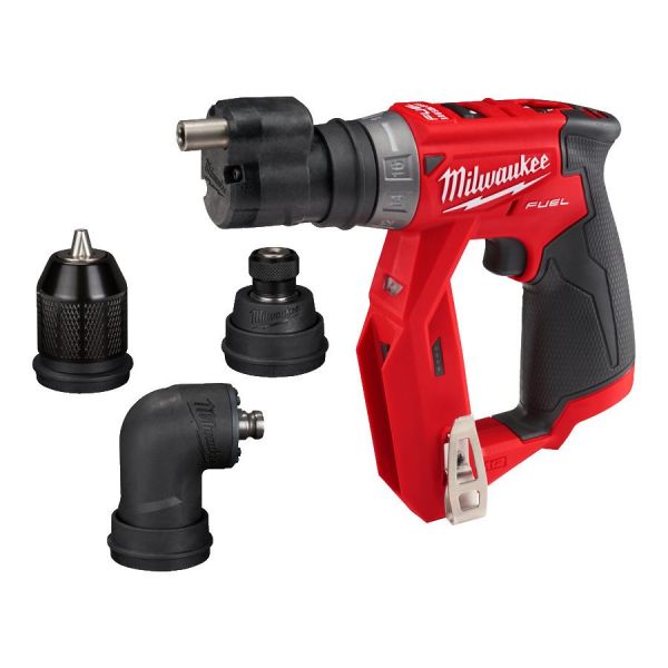 Дриль-шуруповерт акумуляторний безщітковий MILWAUKEE, M12 FDDX-0, 34Нм (каркас без насадок, кліпса для ременя)