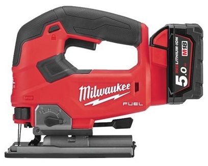 Лобзик акумуляторний MILWAUKEE, M18 FJS-502X (зарядний пристрій M12-18 FC, 2 акумулятори М18 В5 5Аг, аксесуари, HDкейс)