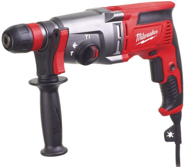 Перфоратор SDS-PLUS MILWAUKEE, PH 26 TX, 800Вт, 2,4Дж (3 режими) (бічна рукоять, обмежувач глибини, кейс)