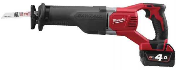 Пила шабельна акумуляторна MILWAUKEE, M18 BSX-402C (зарядний пристрій М12-18 С, 2 акумулятори М18 В4 4Аг, полотно, кейс)