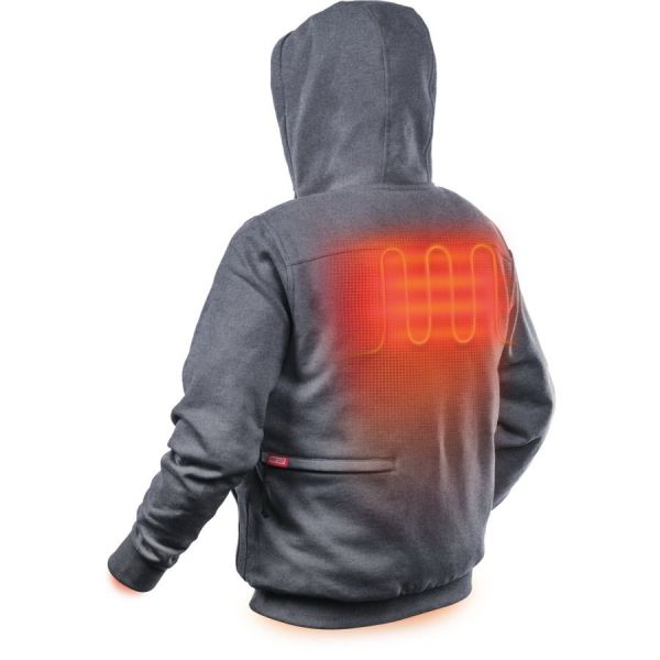 Куртка (толстовка) з електропідігрівом акумуляторна MILWAUKEE, M12 HH GREY3-0 (XL), сіра