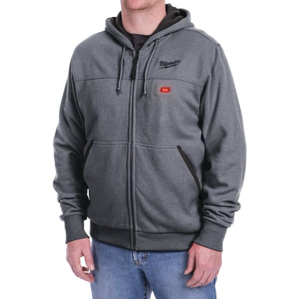 Куртка (толстовка) з електропідігрівом акумуляторна MILWAUKEE, M12 HH GREY3-0 (XL), сіра