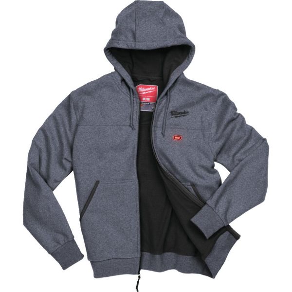 Куртка (толстовка) з електропідігрівом акумуляторна MILWAUKEE, M12 HH GREY3-0 (XL), сіра