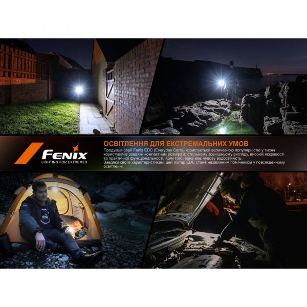 Ліхтар наключний Fenix E06R PRO, зелений