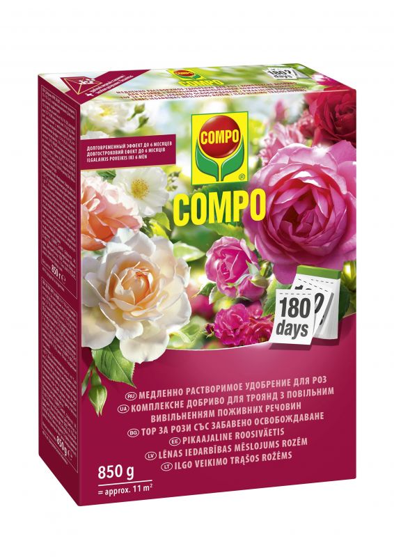 Комплексе добриво для троянд з повільним вивільненням поживних речовин COMPO, 0,85 кг