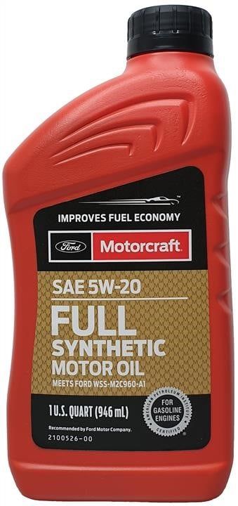 Олива MOTORCRAFT SAE 5W-20 Full Synthetic Motor Oil, 1qt. XO5W20-Q1FS